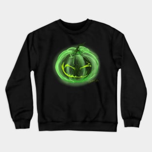 Green Ghost Jack O Lantern Crewneck Sweatshirt